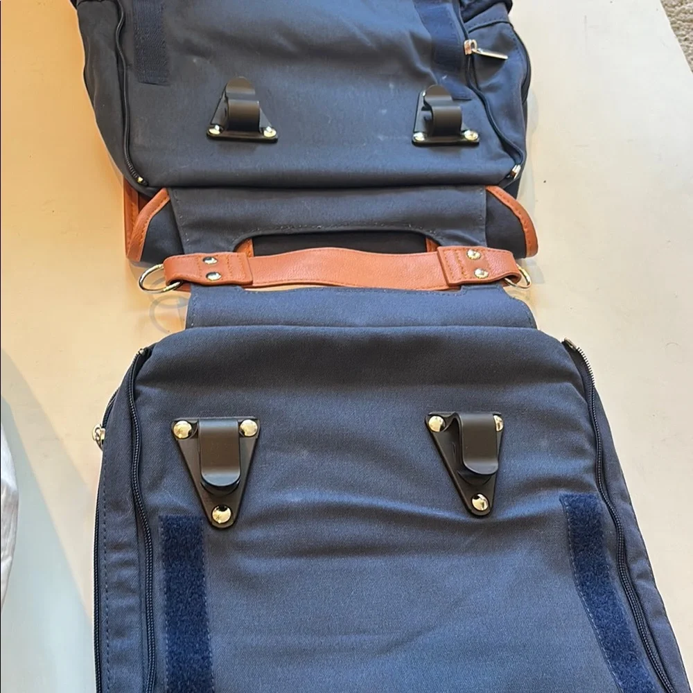 Rear Bike Backpack Laptop (Blue) Convertible Double Pannier for Bicycles